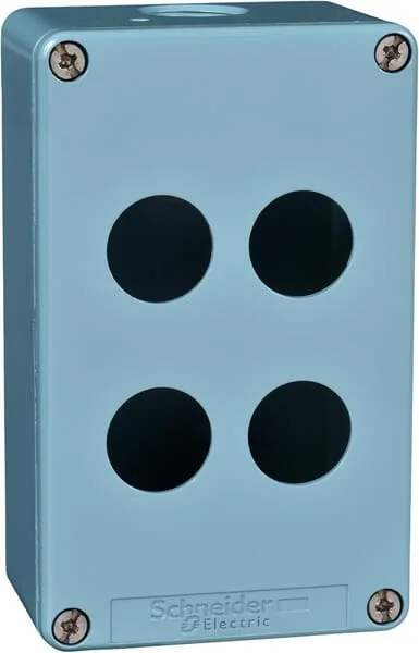 Schneider Electric - XAPD2204 - Drucktastenbox, Metall 4 Loecher