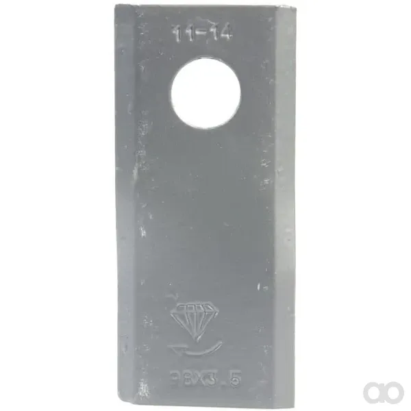 Schumacher - 40490005KR - Maehwerk-Messer Rechts 98x45x3,5mm Bohrung Diameter 16,50mm Passend Fuer Morra 25er Packung