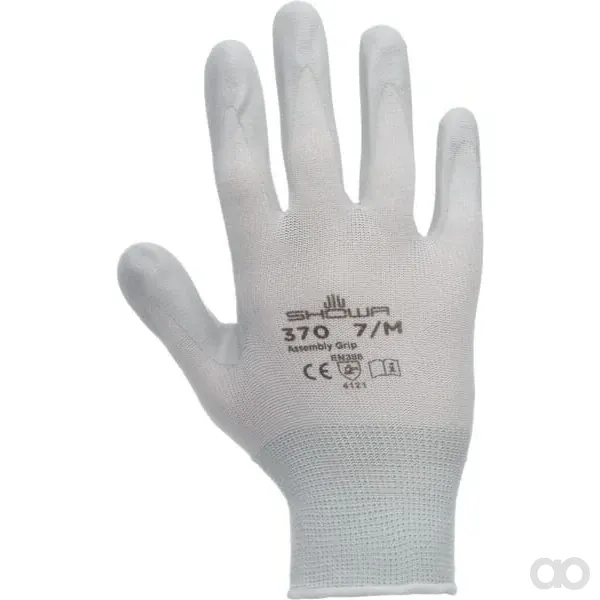 Showa - HS37010 - Arbeitshandschuhe Weiss Nylon 25cm Lang Groesse 9/XL ASSEMBLYGRIP