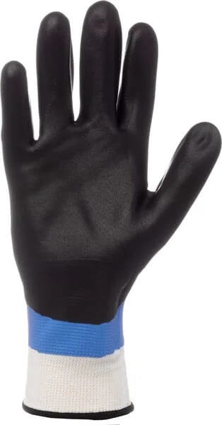 Showa - HS3779 - Arbeitshandschuhe Blau-Schwarz Nylon/Polyester 25cm Lang Groesse 8/L FOAMGRIP