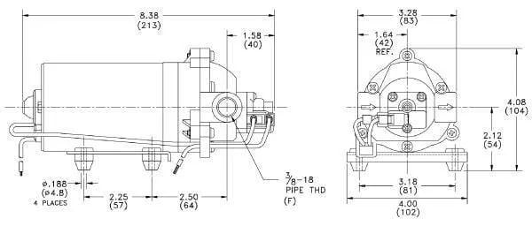 Shurflo - DIP8000543236 - Membranpumpe 12V 5,30 l/min