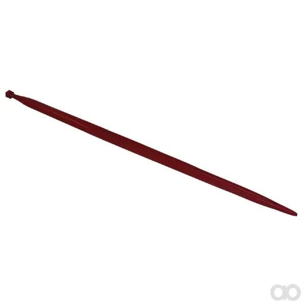 SHW - FT14 - Ladeschaufelgelenk, Gerade, Doppel-T-Profil 36x1100mm, Spitzzinke Mit M20x1,5mm-Mutter, Rot
