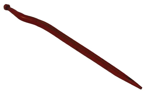 SHW - FT26 - Laderzinke, Mit Kurbel: 58 mm Doppel-T-Profil 36x815 mm, Spitzzinke Mit M22x1,5 mm Mutter, Rot