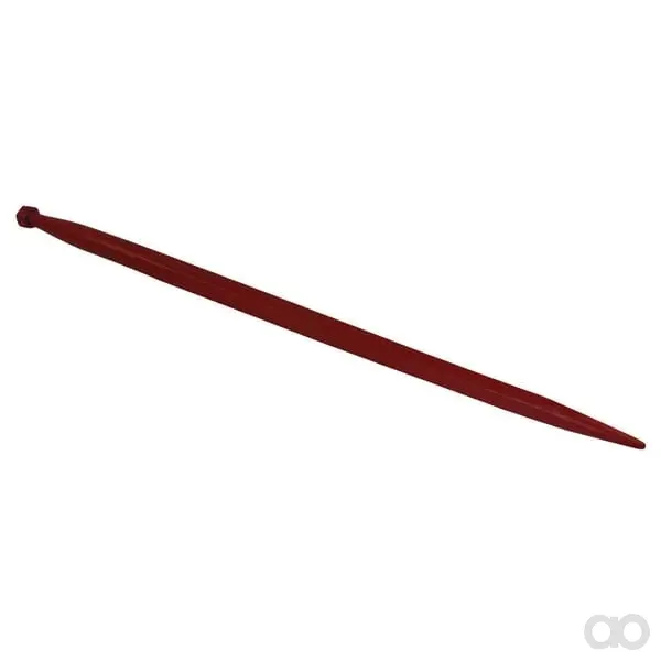 SHW - FT38 - Ladergelenk, Gerade, Quadratischer Querschnitt 44x1100 mm, Mit Spitzer Spitze Und M28x1,5 mm Mutter, Rot