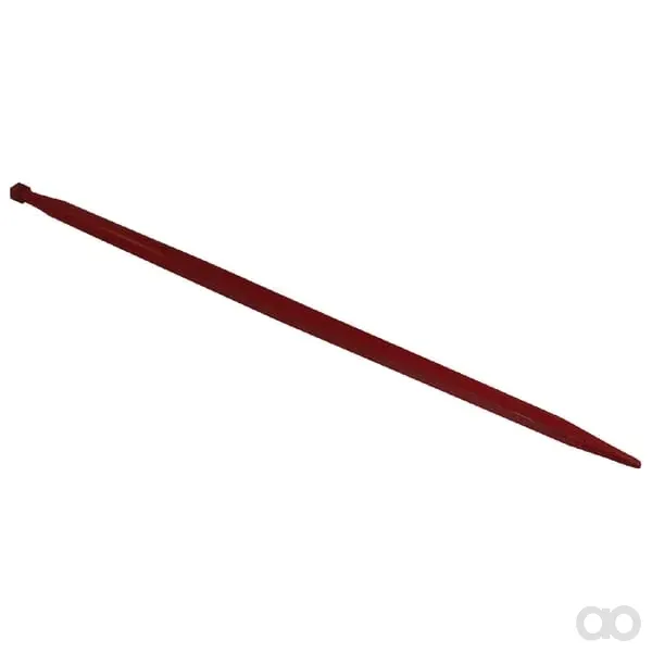 SHW - FT39 - Laderzinke, Gerade, Quadratischer Querschnitt 44x1250mm, Spitze Mit M28x1.5mm Mutter, Rot