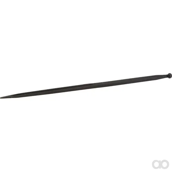 SHW - FT5S - Ladergabel, Gerade, Doppel-T-Profil 42x1400mm, Spitze Mit M28x1.5mm Mutter, Schwarz