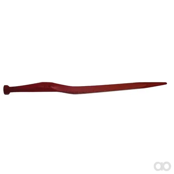 SHW - FT70 - Ladergabel, Mit Griff: 38mm Quadratprofil 36x600mm, Spitz, Mit M22x1,5mm Mutter, Rot