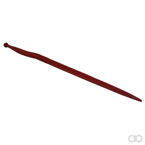 SHW - KT13 - Silagegabel, Abgewinkelt: 38mm Sternprofil 36x950mm, Spitze Mit M22x1.5mm Mutter, Rot