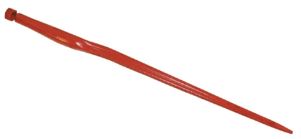 SHW - KT8E - Ladegabelzinke, Gekroepft: 38 mm Sternprofil 36x800 mm, Spitze Mit M20x1,5 mm Mutter, Rot