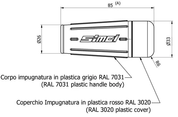 Simol - STR1312 - Griff 15mm PVC