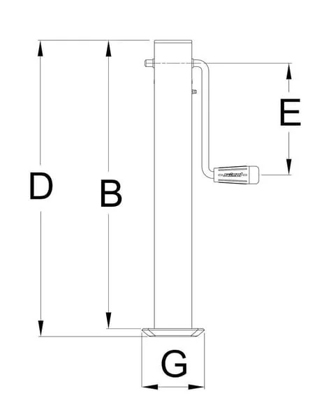 Simol - STRDG5905 - Stützbock mit Seitenhebel 70x561mm