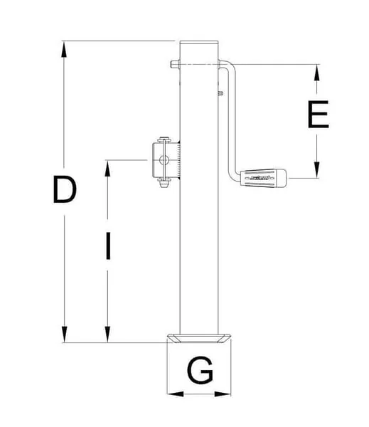 Simol - STRDG6005ZW - Stützbock mit Seitenhebel, schwenkbar 70x555mm