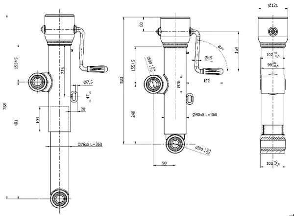 Simol - STRDG831 - Spindelstuetz Diameter 90