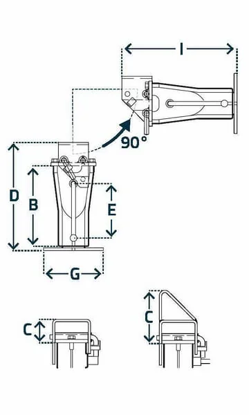 Simol - STRDN513L - Stützbock-Faltverbindung