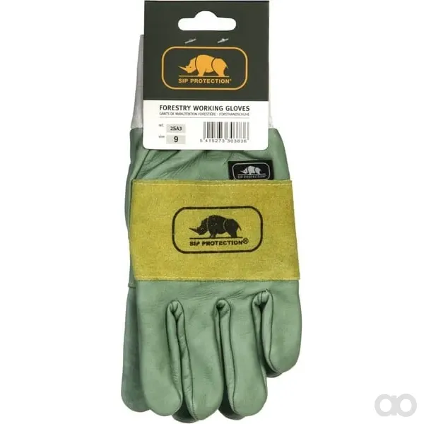 SIP - 2SA39 - Handschuhe Grün Leder Größe 9/L 2SA3 Forstwirtschaft