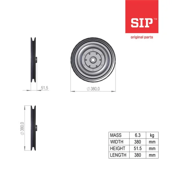 SIP SI - 151059302B - Riemenscheibe Mit Nabe