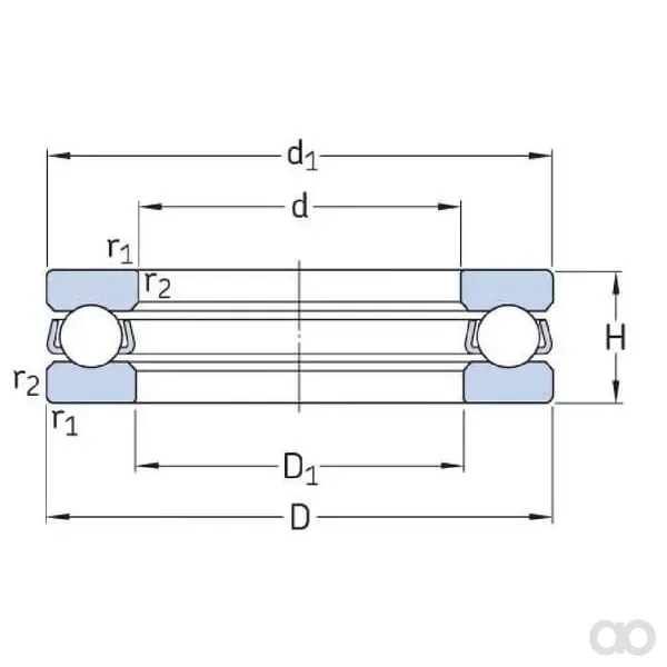 SKF - 53204SKF - Einreihiges Schubkugellager mit kugeliger Gehaeusescheibe