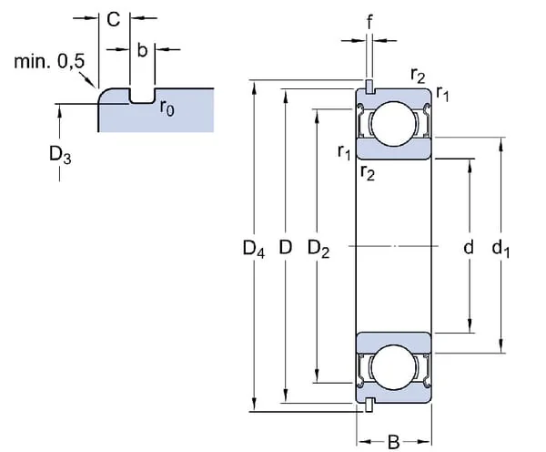 SKF - 62082RS1N - Kugellager