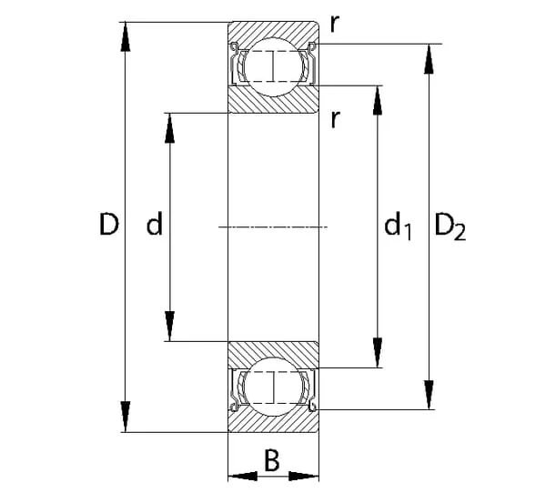 SKF - 622022RS1C3 - Rillenkugellager 15x35x14mm SKF