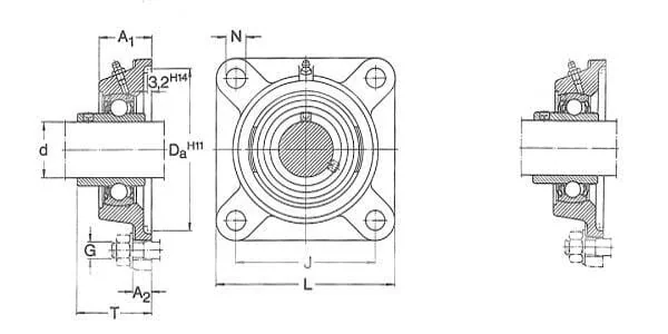 SKF - 7500FY35TF - Lagerblock FY