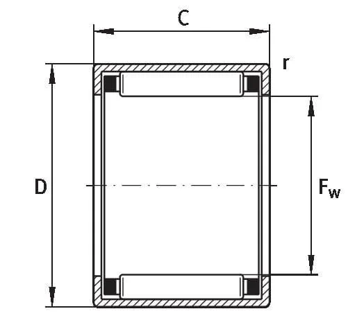 SKF - 7500HK4520 - Nadelrollenlager, Gezogen