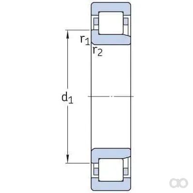 SKF - 7500NJ205E - Zylinderrollenlager 25x52x15mm SKF