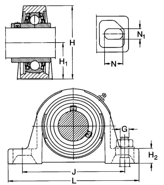 SKF - 7500SY512M - Stahl-Lagergehaeuse