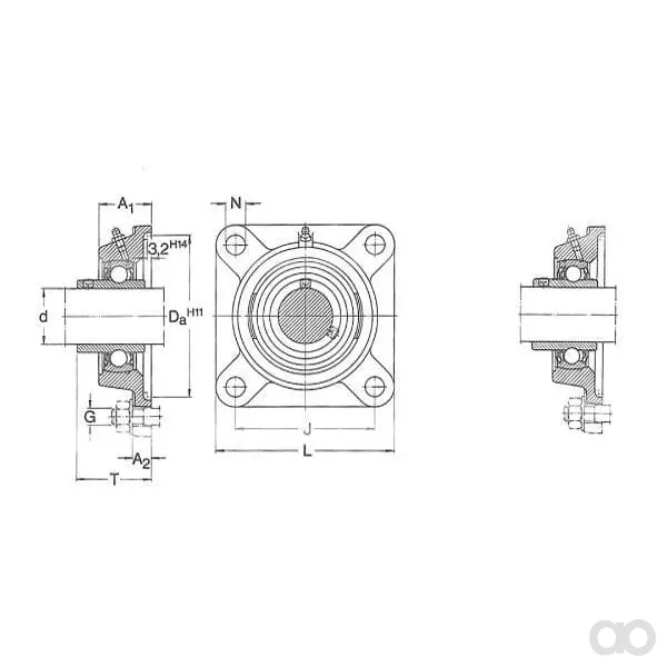 SKF - FY2TF - Flanschlager Komplett Fy SKF
