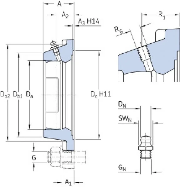 SKF - FYJ509 - Y-Lager