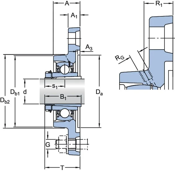 SKF - FYTJ45KF - Y-Lager FYTJ 45 KF