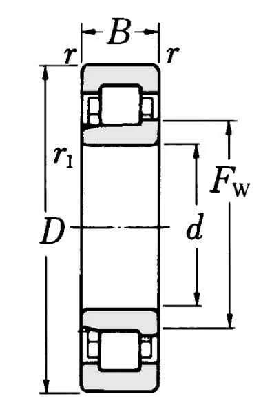 SKF - NJ2309ECP - Kegelrollenlager NJ 2309 ECP