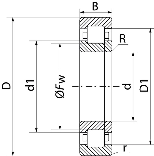 SKF - NUP209ECPC3 - Kegelrollenlager NUP 209 ECP/C3