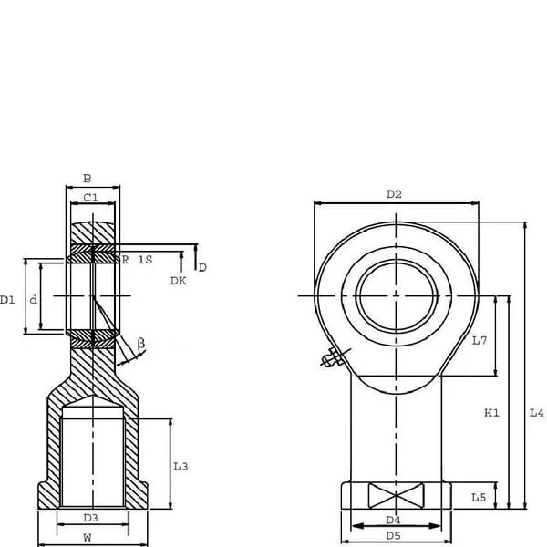 SKF - SI50ES2RS - Winkelkontakt-Gelenklager