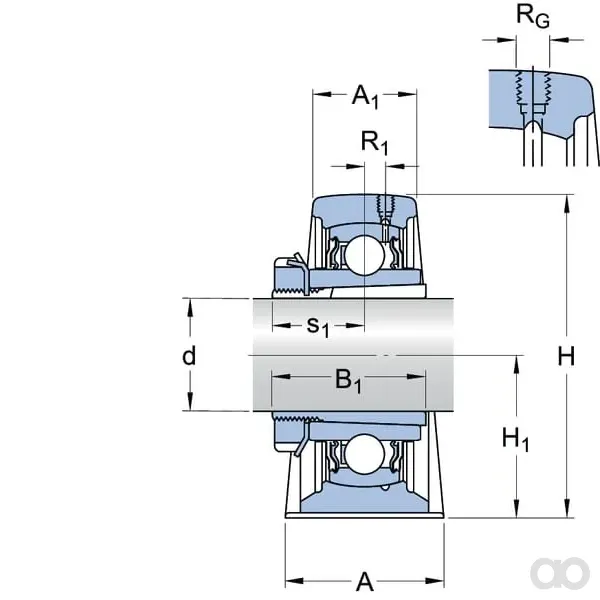 SKF - SYJ40KF - Y-Lager SYJ 40 KF