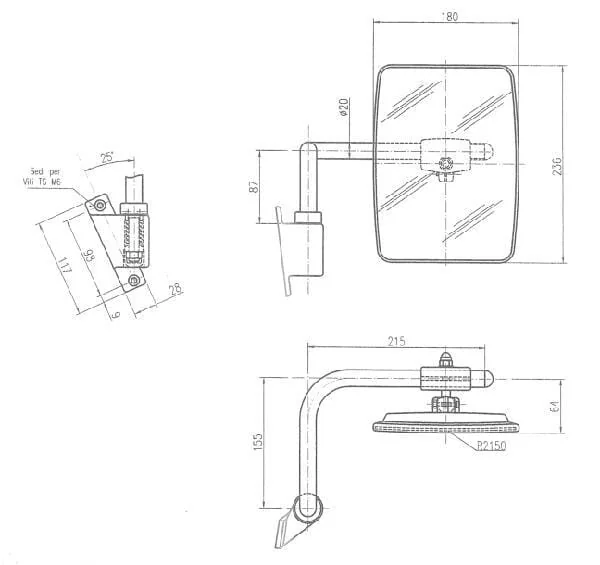 SMAT NORD - CA6451000 - Spiegel Mit Arm Rechts