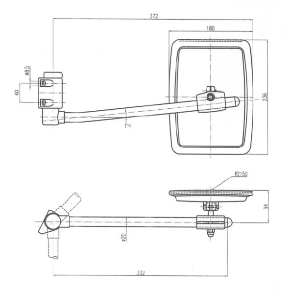 SMAT NORD - CA6490000 - Spiegel Mit Rechtem Arm