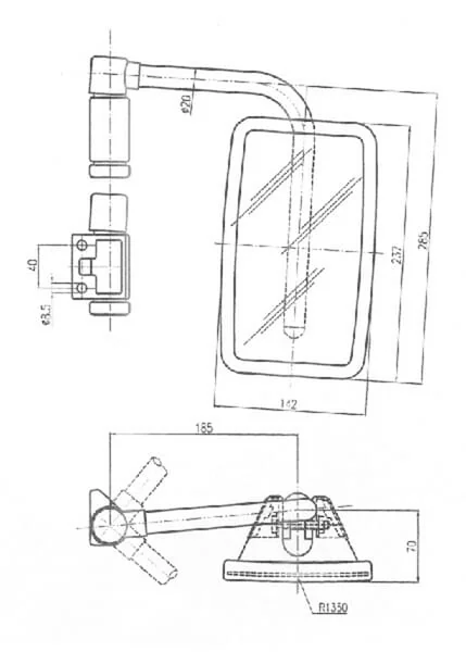 SMAT NORD - CA6591000 - Spiegel Mit Rechtem Arm