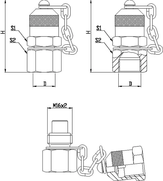 Spradow - MIV916U - Messpunktkupplung 9/16 UNF