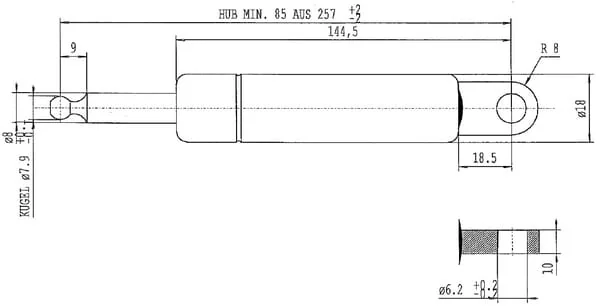 Stabilus - CA052507 - Gaszylinder