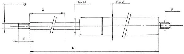 Stabilus - CA072703 - Gasdruckfeder L655mm 500N Stabilus