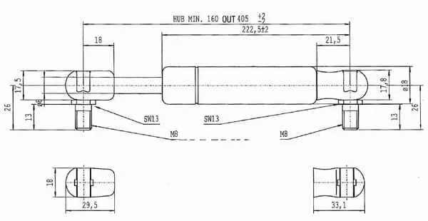 Stabilus - CA083585 - Gasfeder fuer Ventil Matador
