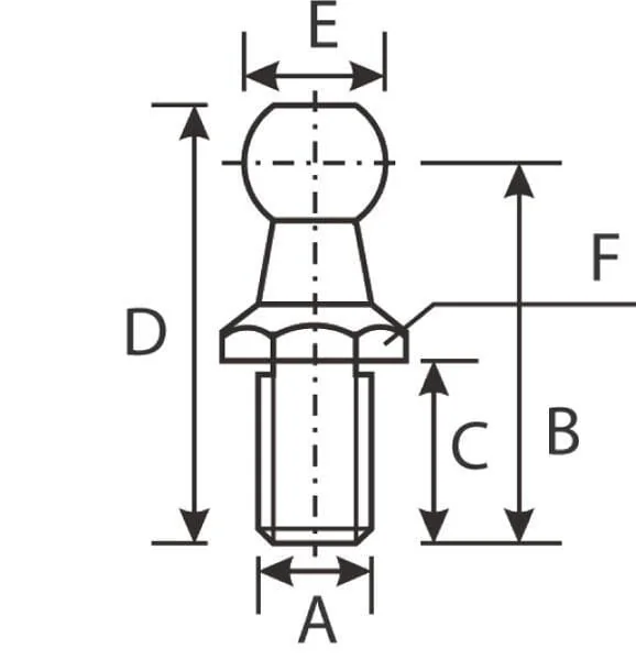 Stabilus - CA2054QF - Kugelstift