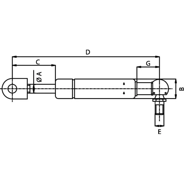 Stabilus - CA421605 - Gasfeder Laenge 675mm 825N Stabilus