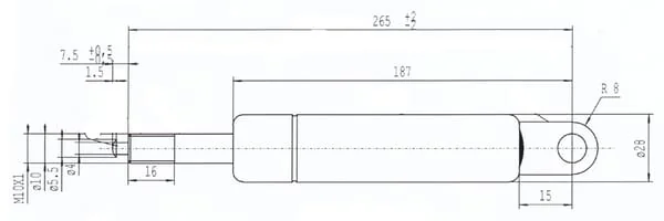 Stabilus - CA5359HZ - Gasdruckfeder Durchmesser 265mm 500N Stabilus