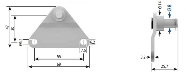 Stabilus - CA8264WV - Halterung Fuer Gasdruckfedern und Daempfer