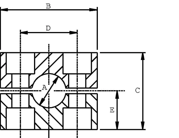 Stauff - RS115ZPP - Rohrschelle komplett schwer C1 15 mm PP