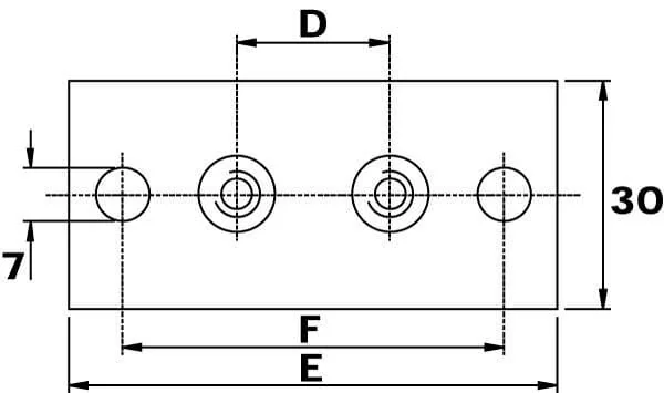 STAUFF - RS9411 - Zweilochplatte Stahl Gr-1