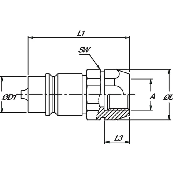 Stauff - SKPM10AC06 - Steckfitting 3/8-3/8" BSP