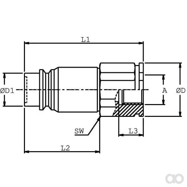 Stauff - SKVM12C08P - Steckfitting 1/2" ODK