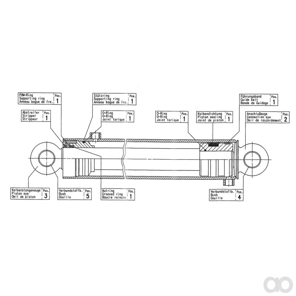 Stoll - 2477180 - Zylinder 63/40/640/850 Stoll